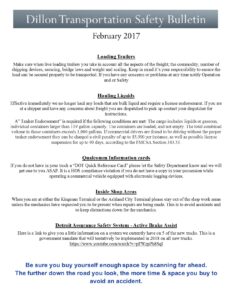 February Safety Bulletin